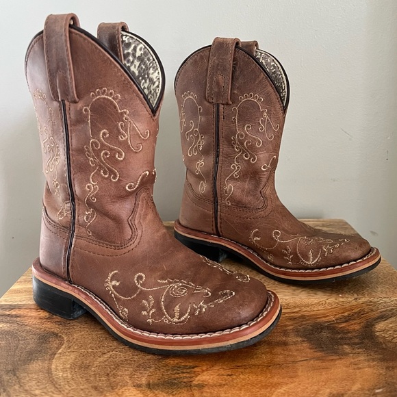 Smoky Mountain Boots Other - 💥SMOKY MOUNTAIN BOOTS| Girls Marilyn Leather Square Toe Boots 3845